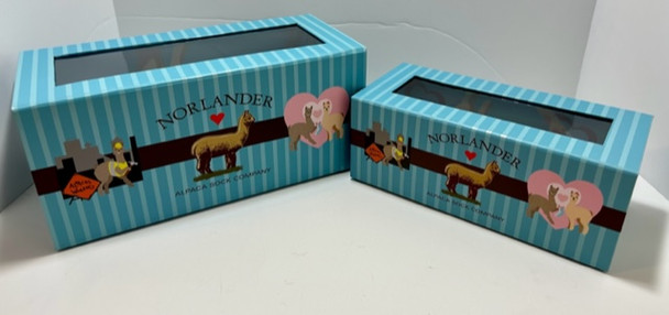 This is a wonderful alpaca gift box to add any of our alpaca products as a gift!  They are sure to love it!!