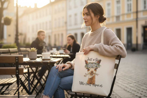 New! Fun Alpaca Canvas Totes