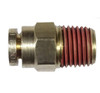 Air Brake Push Lock Connector 1/2" Tube x 3/8" NPT- Brass