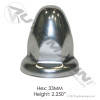 Chrome Bullet Steel Push-on Lugnut Covers for 33mm Lugs- Each