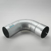 3.5" OD-OD Exhaust Elbow- 90 Degree- 8"