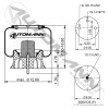 Air Bag for Peterbilt Rear Air Leaf Suspensions- Replaces C81-6022 / W01-358-9069