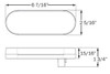 Optronics STL111AB GloLight 6" Oval LED Parking / Turn Signal Lamp- Amber (SO)