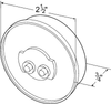 Grote 45811 2.5" Round License Lamp- Twist Mount- Clear- Incandescent