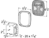 Grote 53912 Box Combo Lamp-LH 3 Stud Torsion-Mount, 4 Post Junction Box- w/ License Window- Incandescent