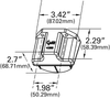 Grote 60681 MicroNova Multi-Volt LED License Lamp- Clear, Gray ABS Housing