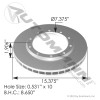 Automann Brake Rotor 153.125937 for International- 10 bolt- replaces  2599937C92 /  10020611