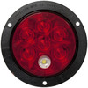 Peterson 883K-7-MV 4" Round S/T/T/BU LumenX LED Lamp- Red/Clear-Flange Mount 9-32V AMP Plug