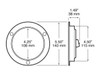 Peterson 883K-7-MV 4" Round S/T/T/BU LumenX LED Lamp- Red/Clear-Flange Mount 9-32V AMP Plug