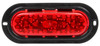 Truck-Lite 60256R Model 60 (6" Oval) LED Stop / Tail / Turn Lamp- Red- Flange Mount- 26 Diodes