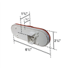 UBL LED2238-24A 6" Oval LED Stop / Tail/ Turn Lamp- Amber, 24 Diode, Grommet Mount