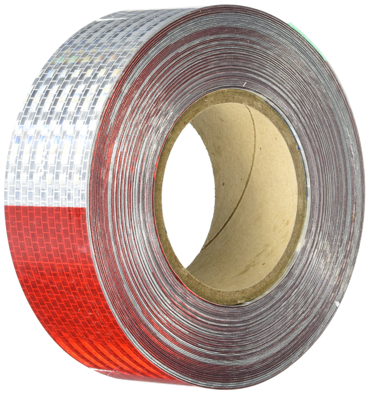 Conspicuity Tape Roll- 150' Long, 2" Wide, Red/White Reflective- Grote 41160