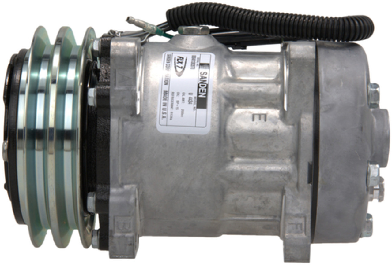 A/C Compressor- Sanden/Sankyo FLX7- Dual V Pulley- Replaces 4434- Everco HD 967263