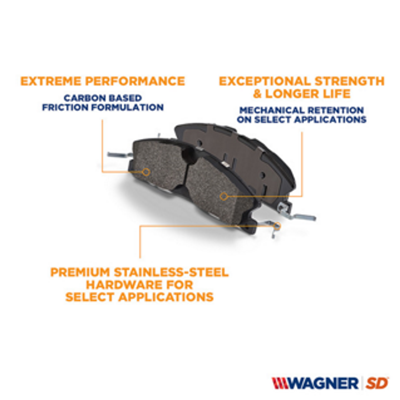 Wagner SX769 Severe Duty Disc Brake Pad Set- 05-17 Ford , GM , Hino , IHC, Workhorse (Front or Rear)