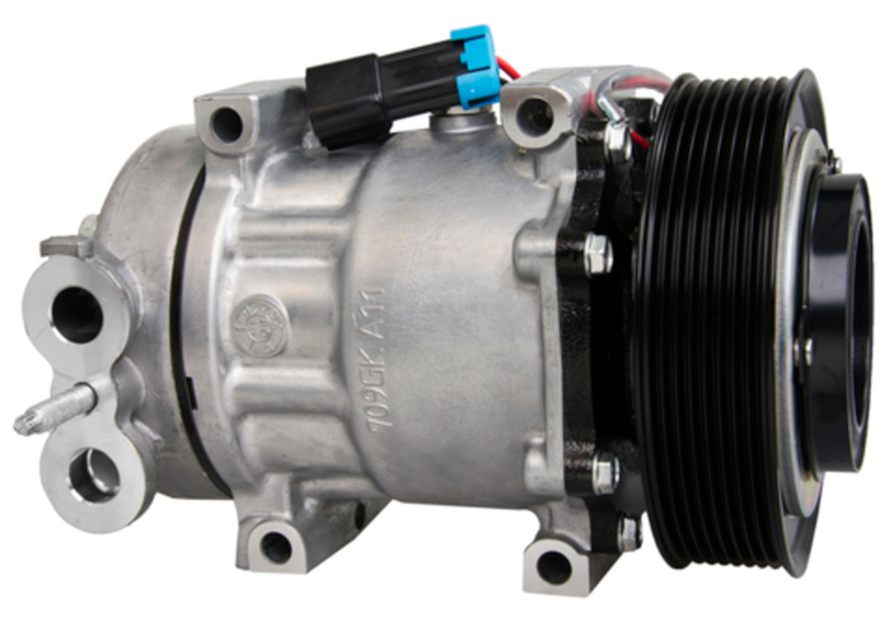 A/C Compressor- Sanden Type 7H15- 8 Rib Pulley- Replaces 4802