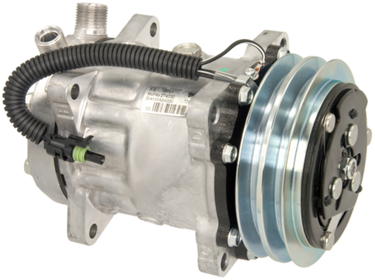 A/C Compressor- Sanden Type 5H14- 2 Groove Pulley- Replaces 6664