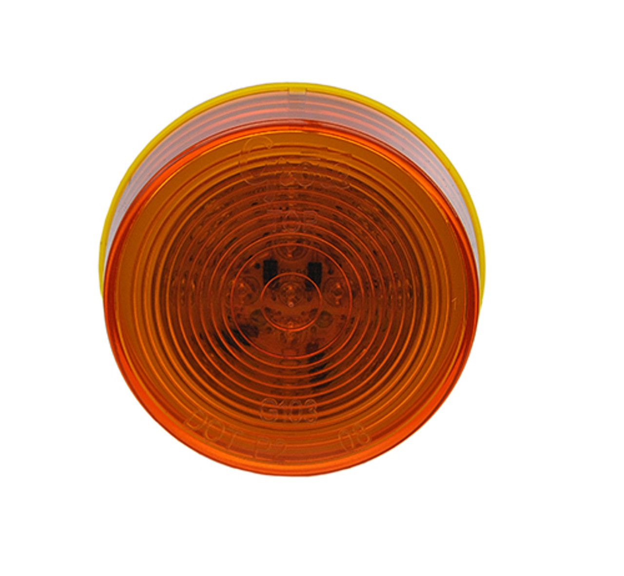 Grote G1033 2.5" Round Hi Count LED Clearance / Marker Lamp- Amber- Optic Lens