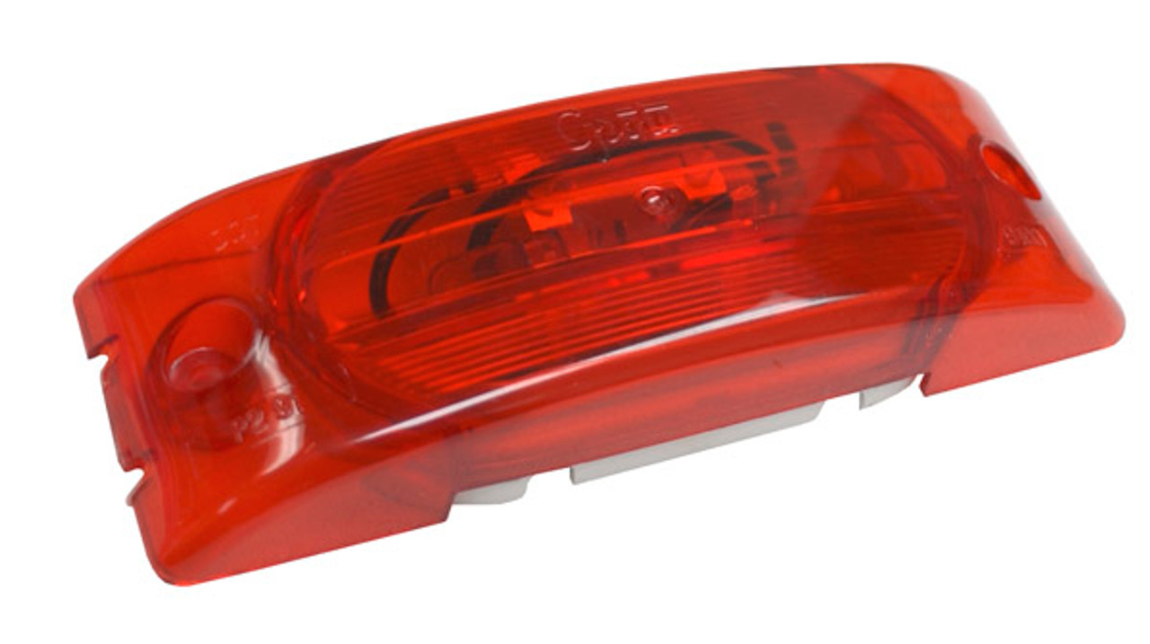 Grote 45262 Two-Bulb Clearance / Marker Lamp- Red-Optic Lens- Incandescent