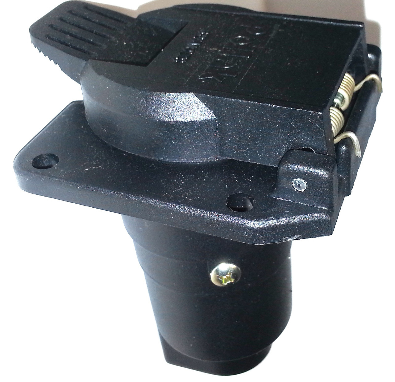 Pollak 12-707EP 7-way trailer Socket with flat pins (RV Style)