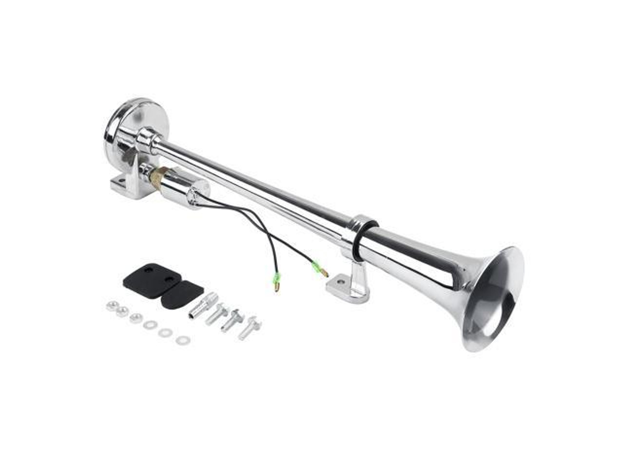 Single Trumpet Air Horn- 28.5" Long Chrome