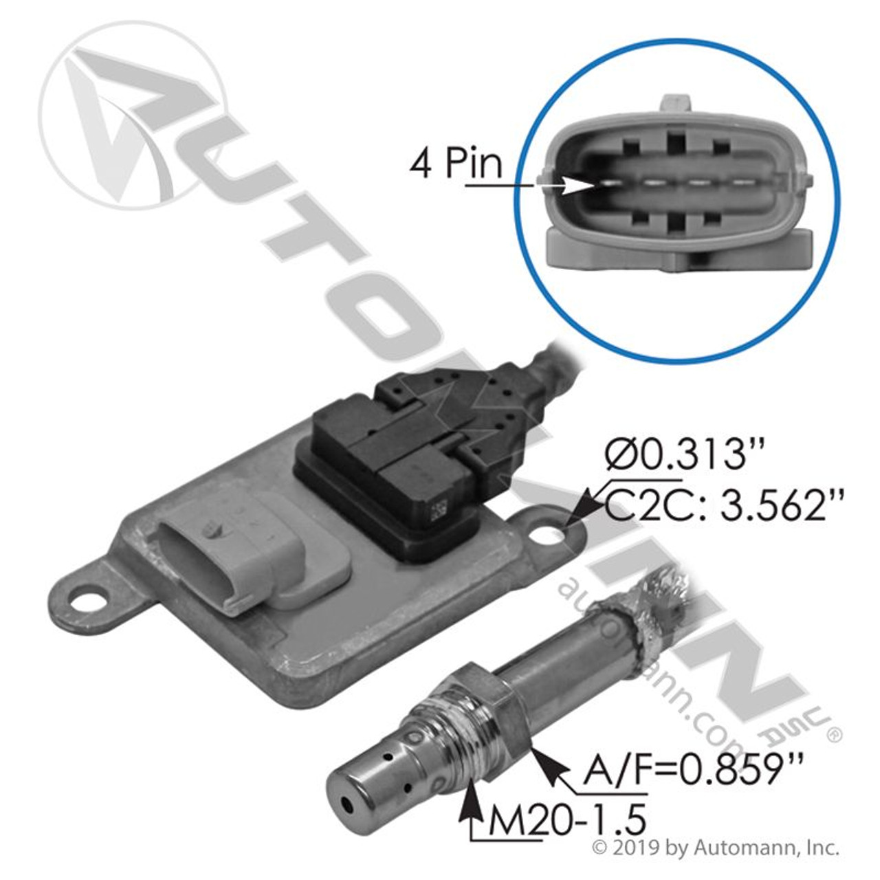 Cummins Nox Sensor- ISB / ISX Inlet- Replaces 5293295, 2872297