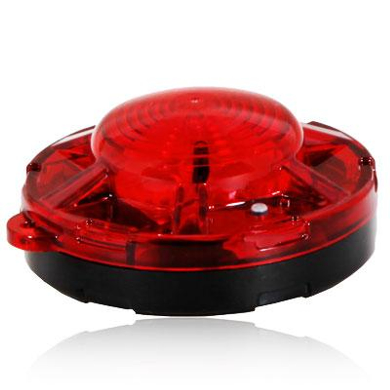 Maxxima SDL-35R 3.5" Round LED Magnetic Safety Flasher- Red- Battery Operated- Dual Function