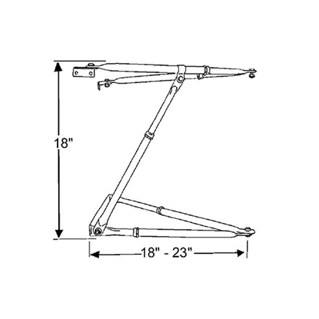 Universal West Coast Style Mirror Bracket Assembly Post Mount Style