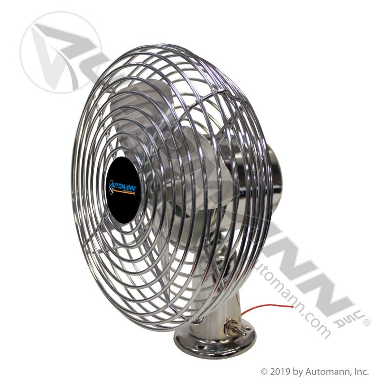 12V Metal Dash Fan- 6in, 2 speed