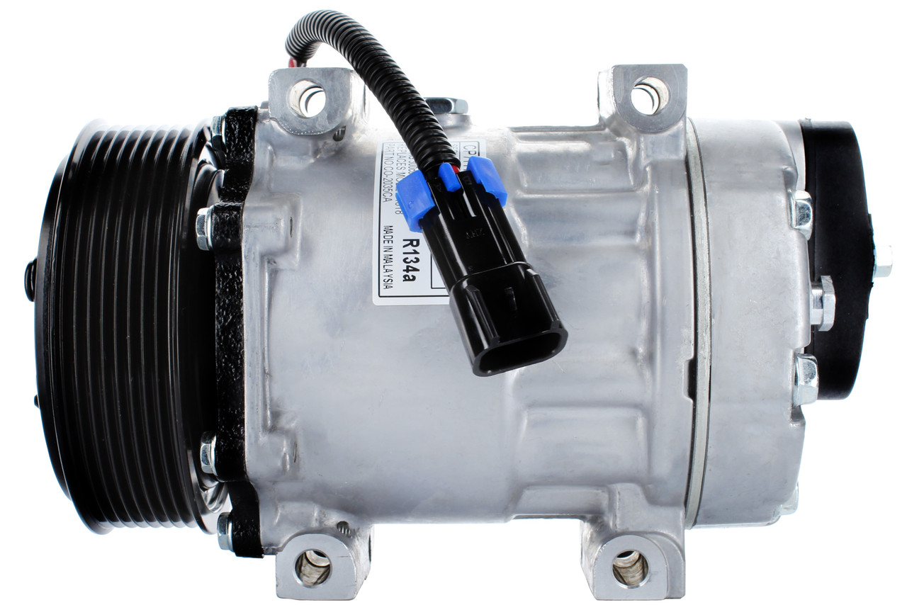 A/C Compressor- Sanden Type 7H15- 8 Rib Pulley- Replaces 4417 / 4818