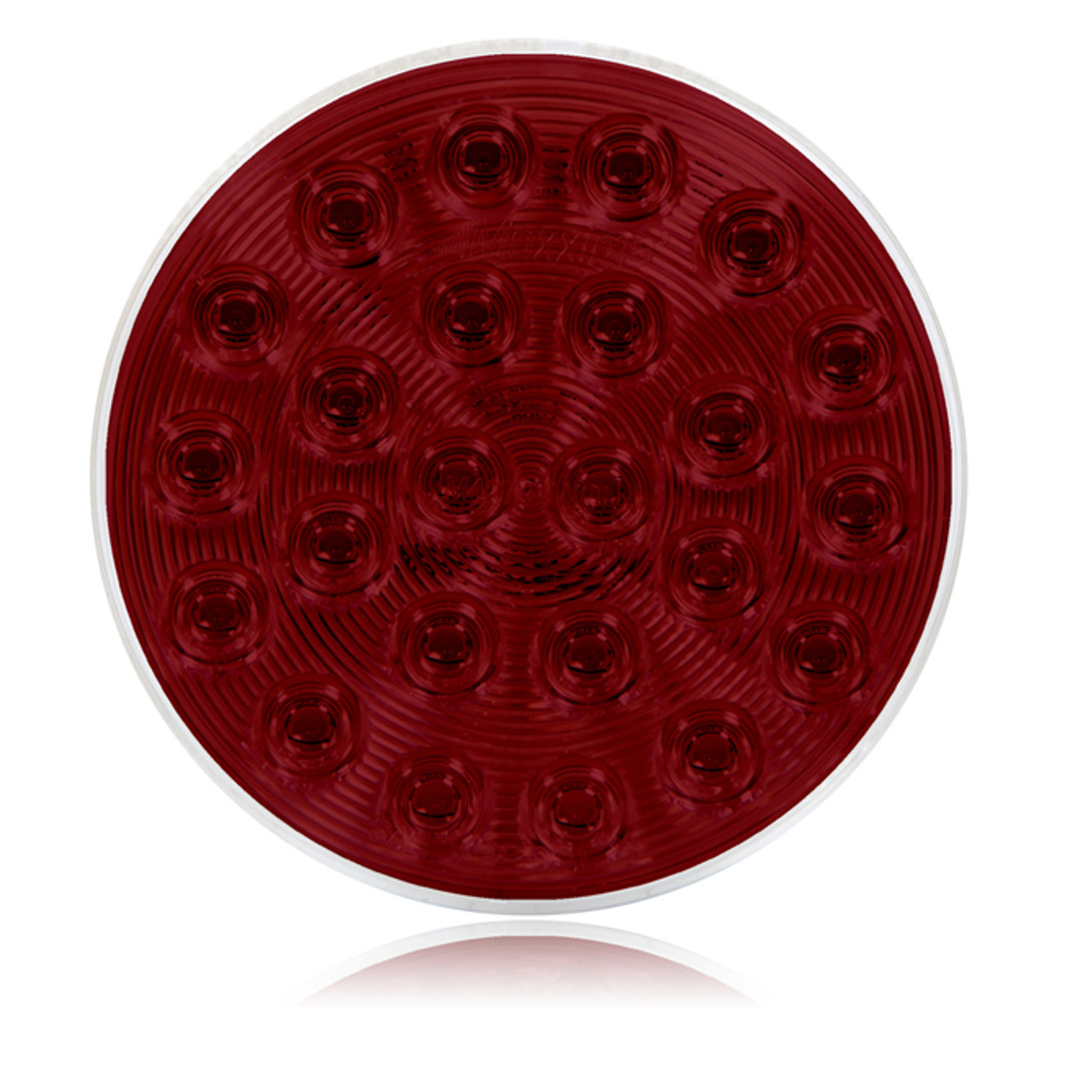 Maxxima M42701R 4" Round LED Warning Lamp- Red- 8 Patterns- 24 Diodes