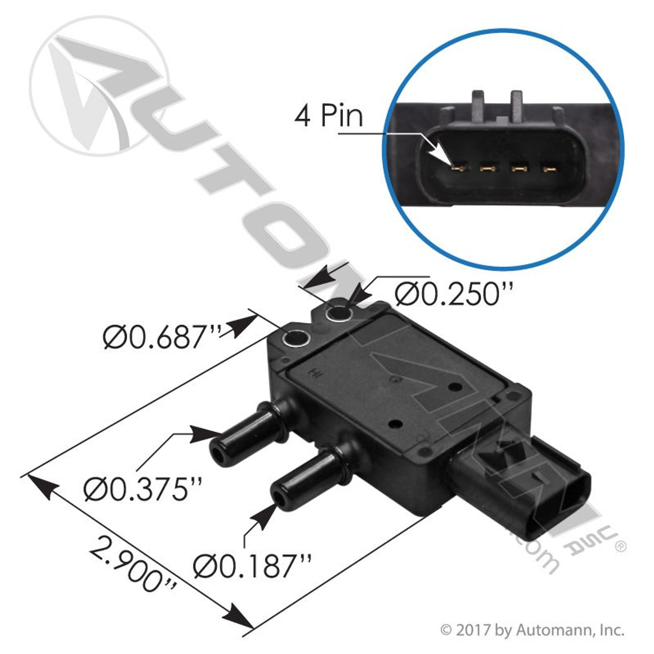 Cummins DPF Pressure Sensor- replaces 2871960