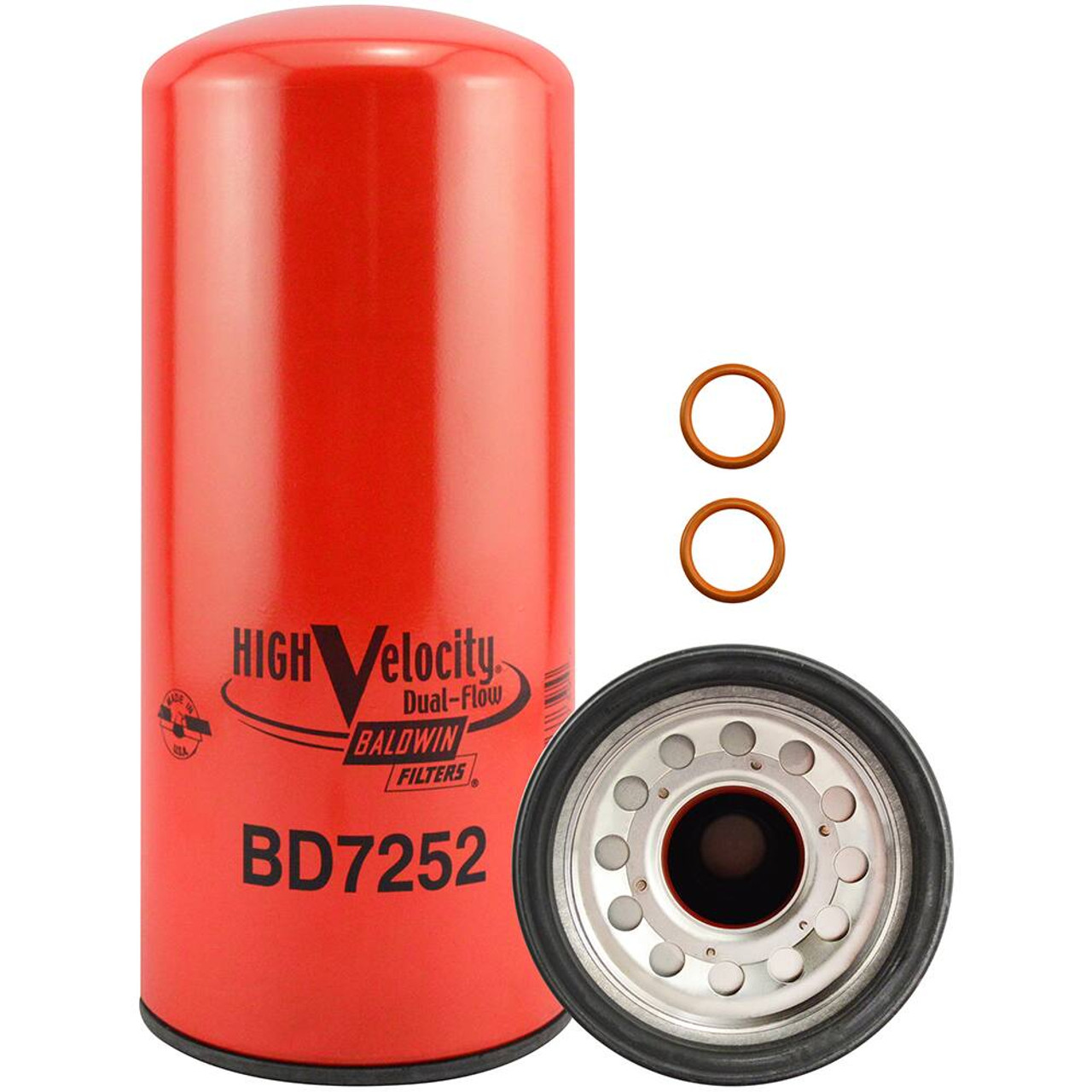 Baldwin BD7252 High Velocity Dual-Flow Lube Filter-Spin-on