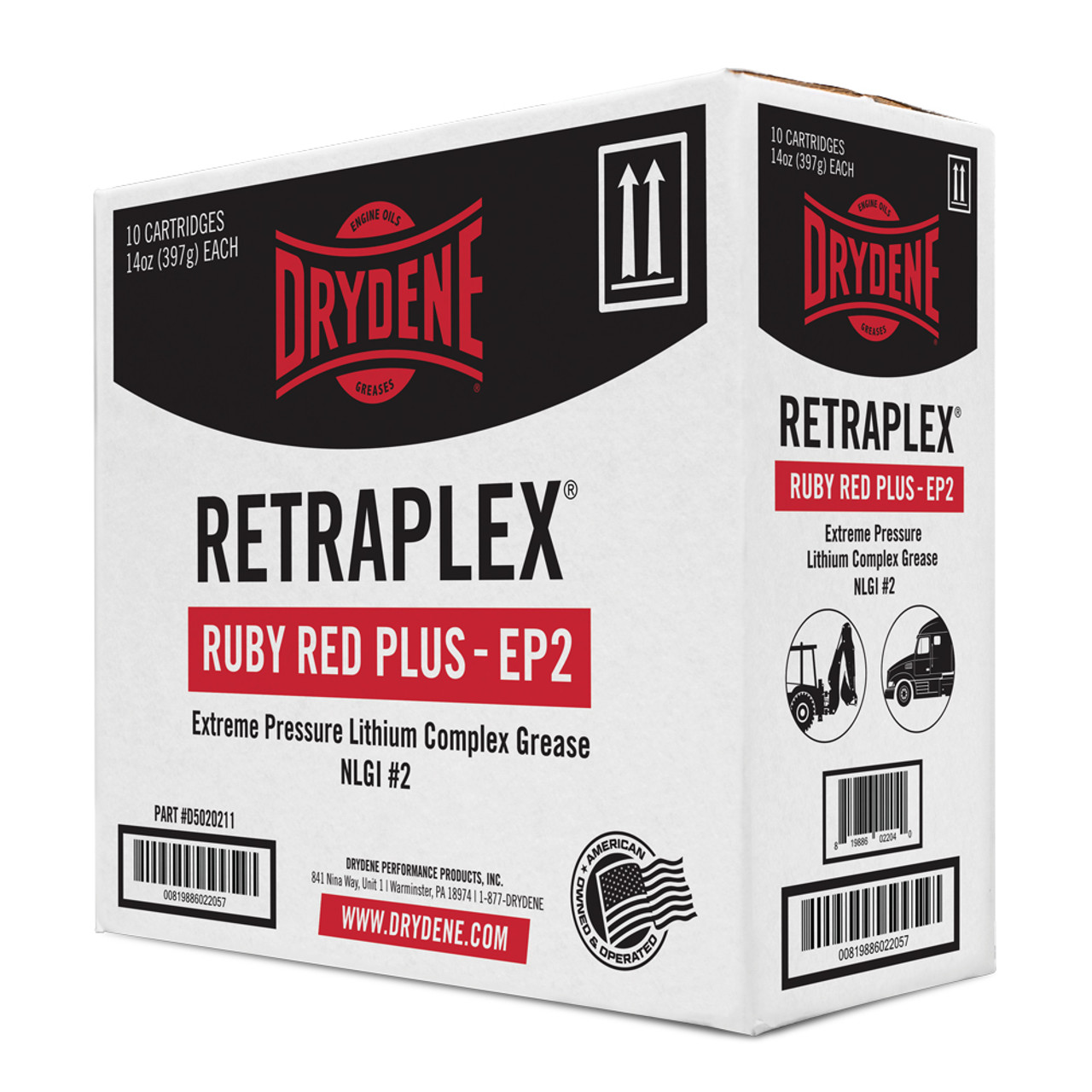 Drydene Retraplex Ruby Red Plus EP2 Grease- 14oz Tube