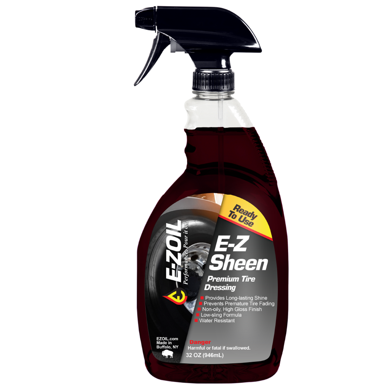 E-Zoil E-Z Sheen Premium Tire Dressing- 32oz Spray Bottle