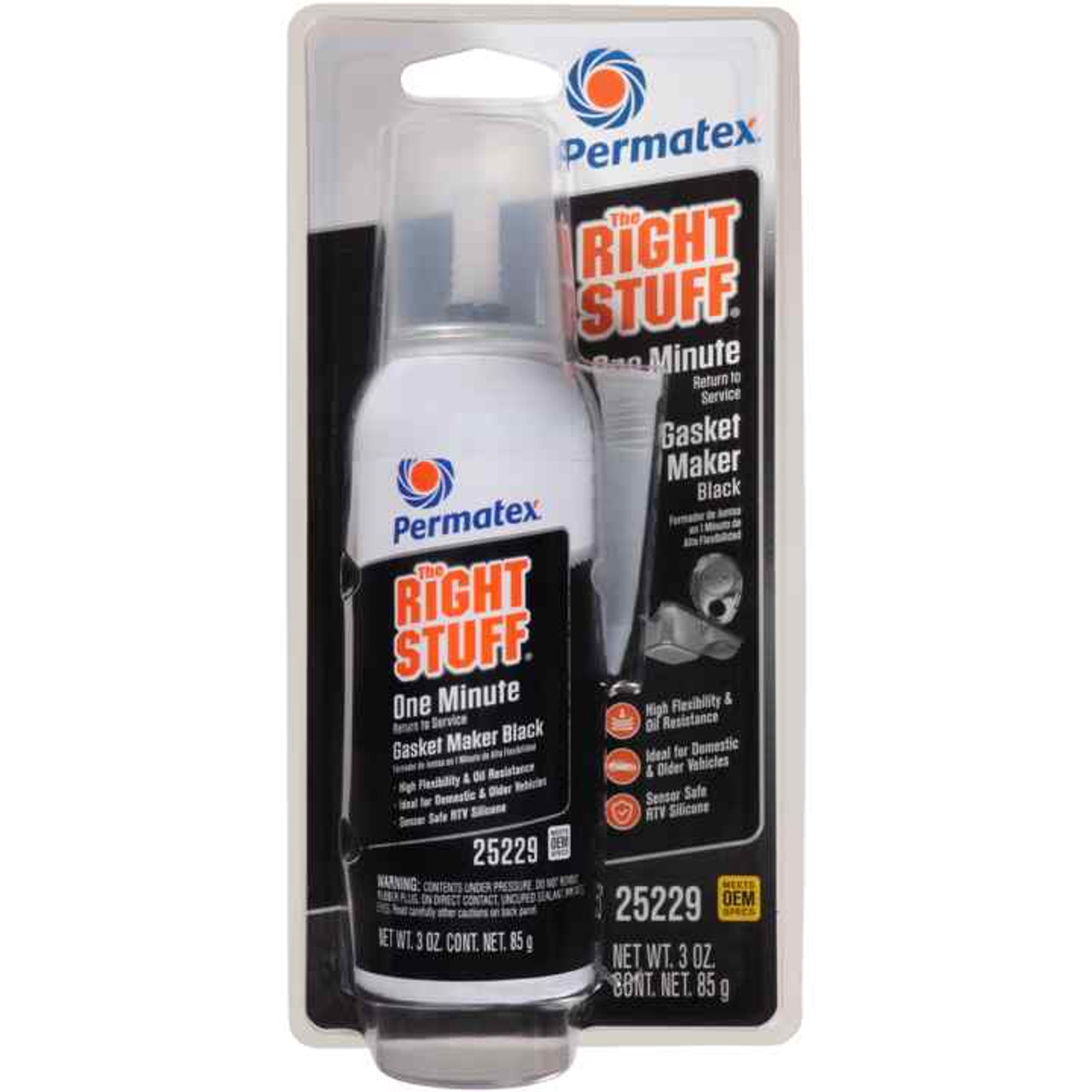 Permatex The Right Stuff 1 Minute Rubber Gasket Maker- 3oz Power Can Aerosol Can (25229)