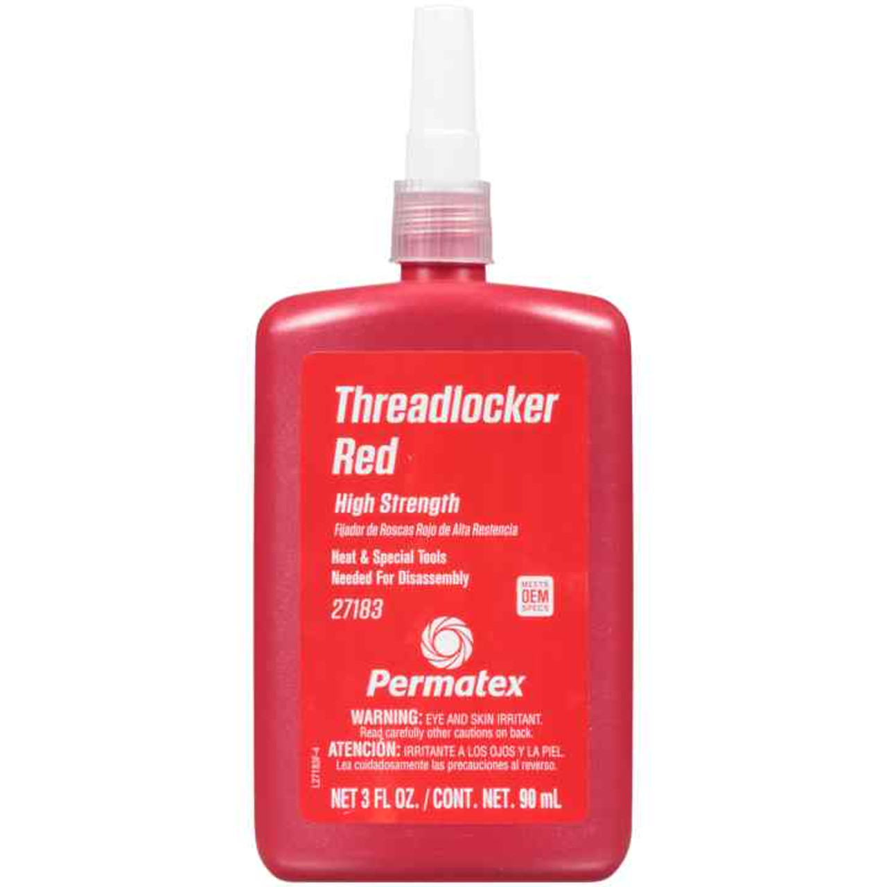 Permatex Red Threadlocker- High Strength- 90ml Bottle (27183)