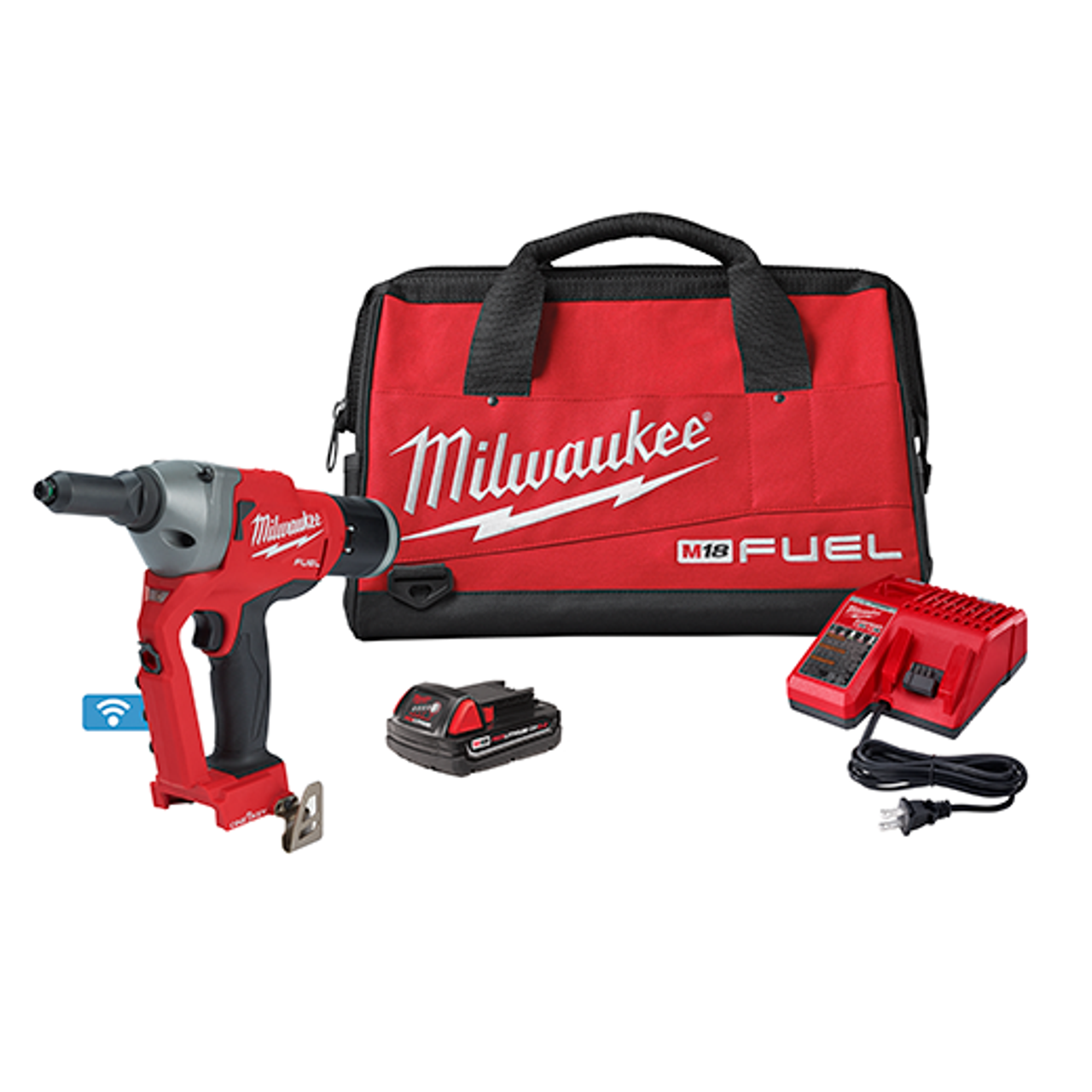 Milwaukee M18 FUEL 1/4" Blind Rivet Tool w/ one REDLITHIUM Battery and ONE-KEY 2660-21CT (OB)