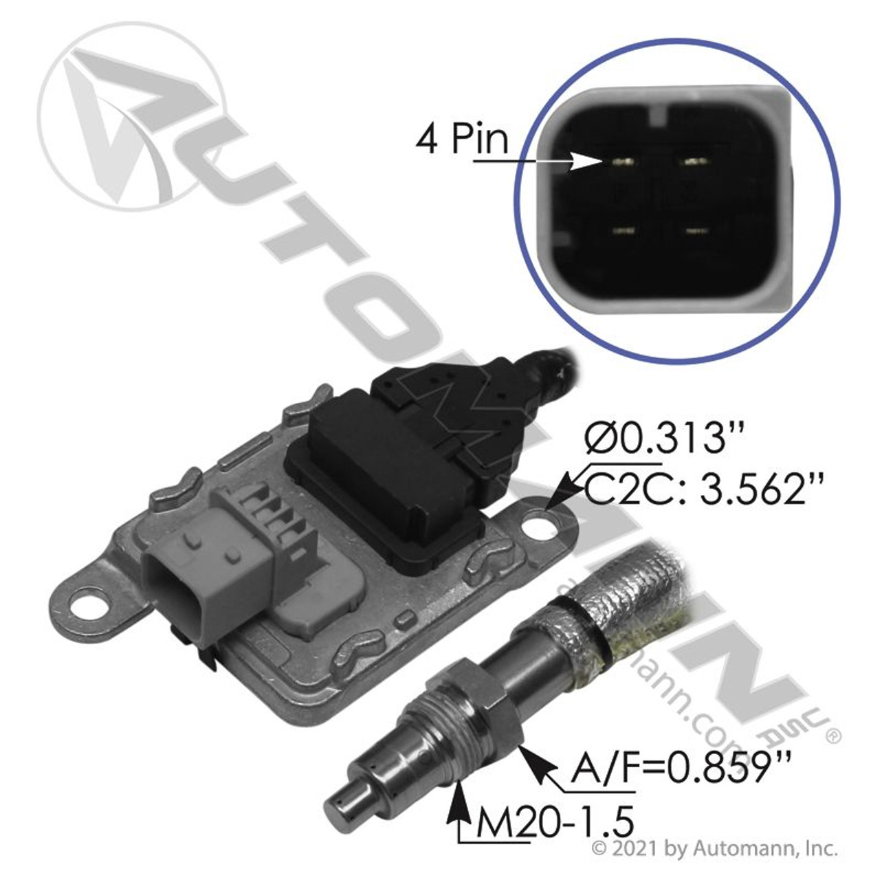 Cummins Nox Sensor- ISX Inlet- Replaces 2872944, 4326870