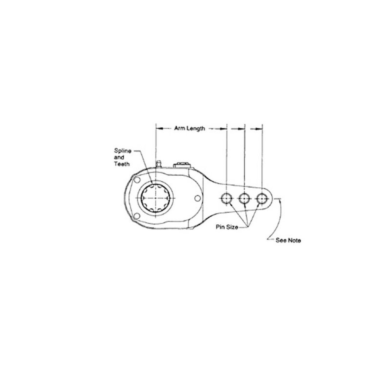 Haldex KN50070 Manual Slack Adjuster-1.5"-10, 4/5/6" Arm (SO)