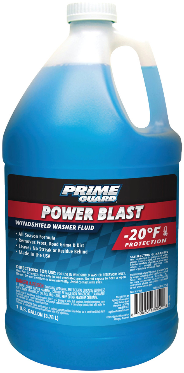 Prime Guard Power Blast -20 Windshield Washer Solvent- 1 Gallon Bottle