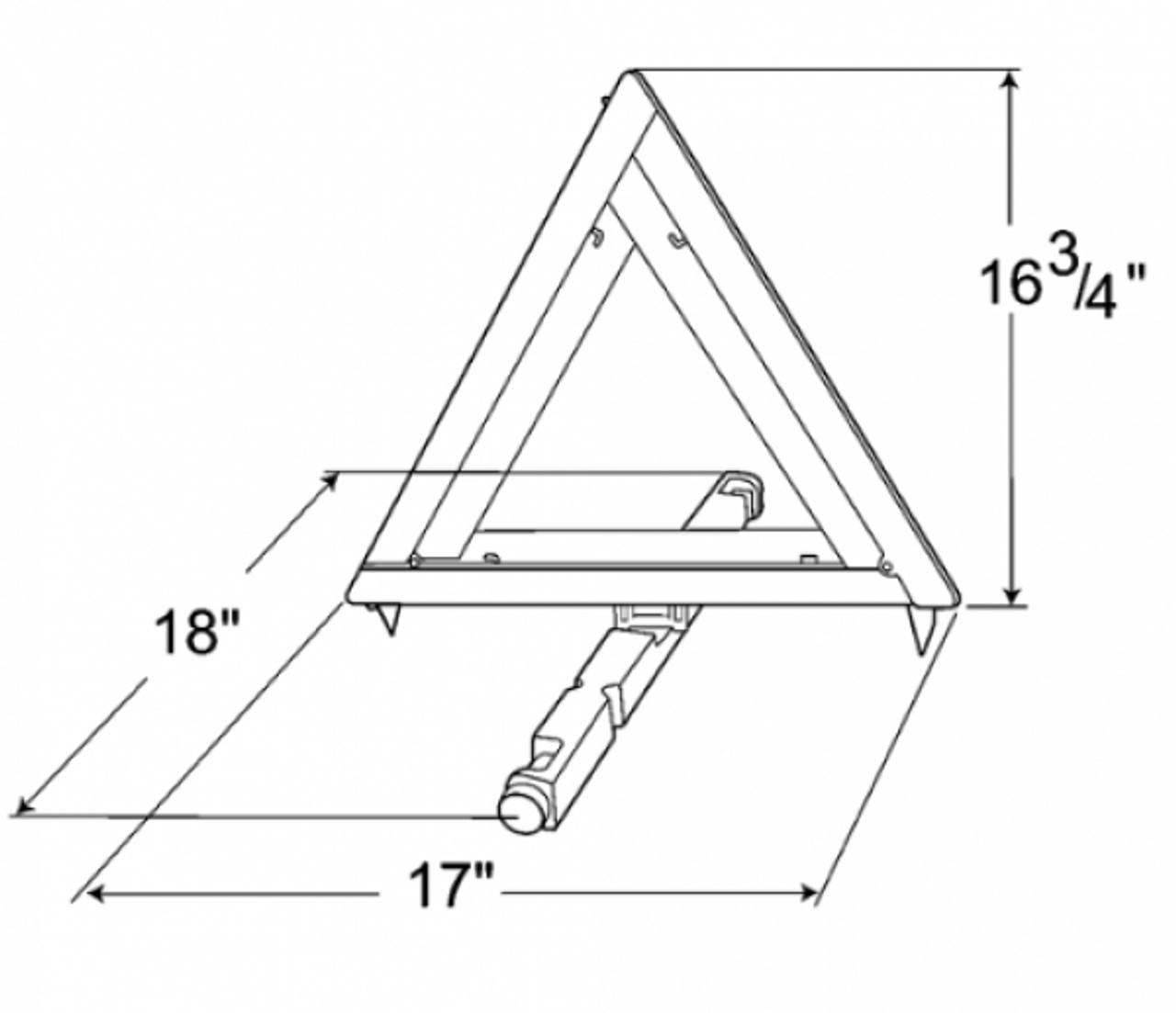 Grote 71432 Warning Triangles w/ Case- Pack of Three- Weighted Bases