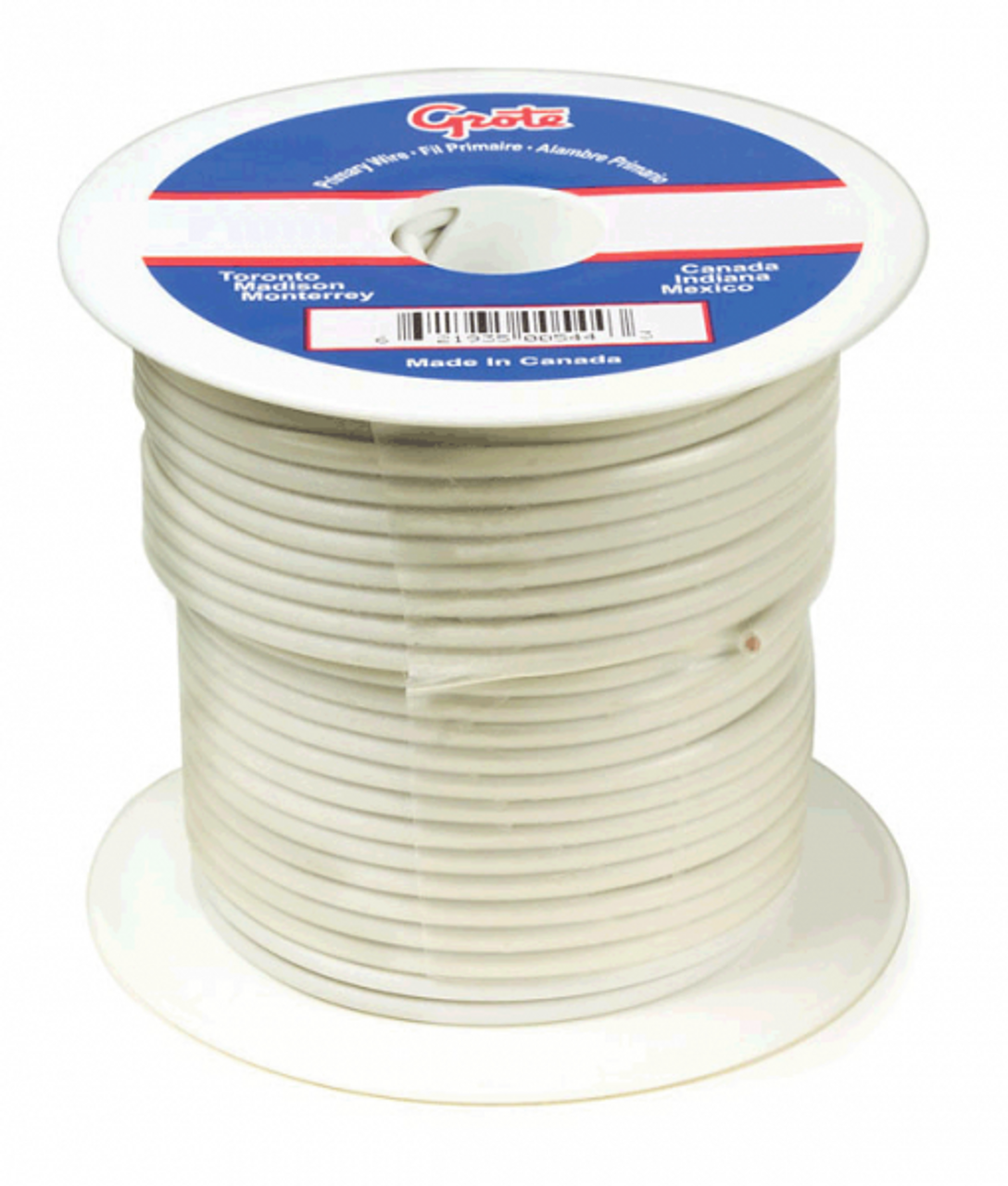 Grote 87-6007 Primary Wire- 12 GA, 100'- White