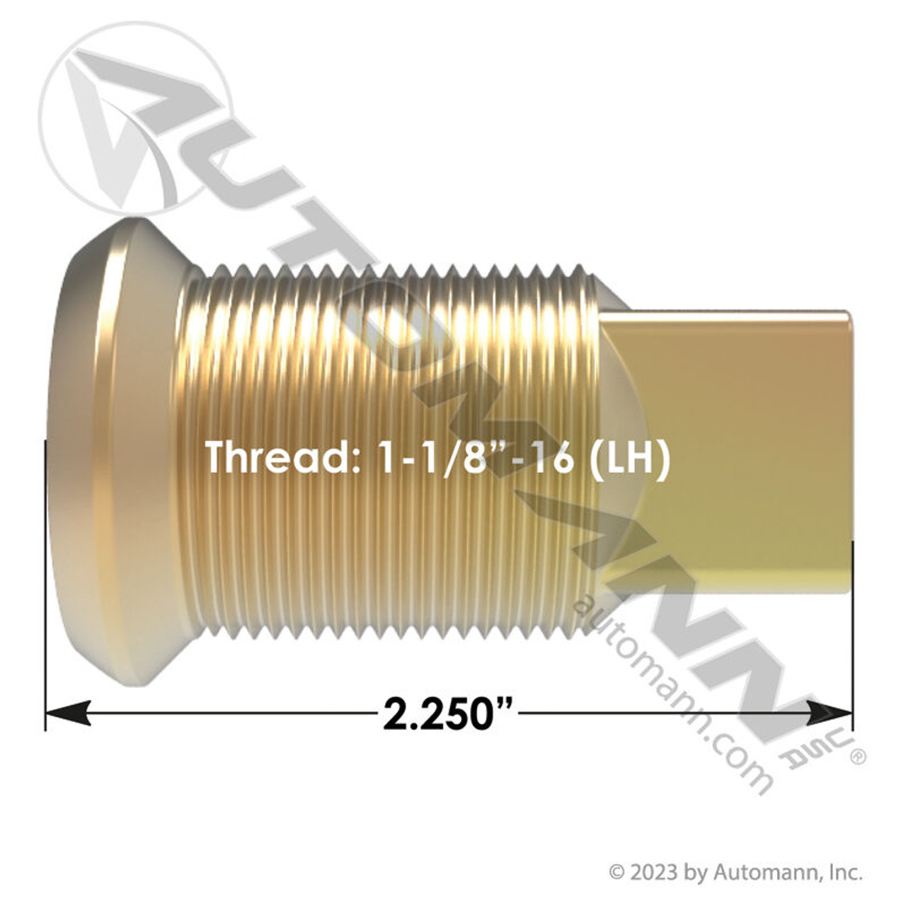 Wheel Nut Cap- Inner- LH- 3/4"-16 Thread- For Dual Steel Wheels