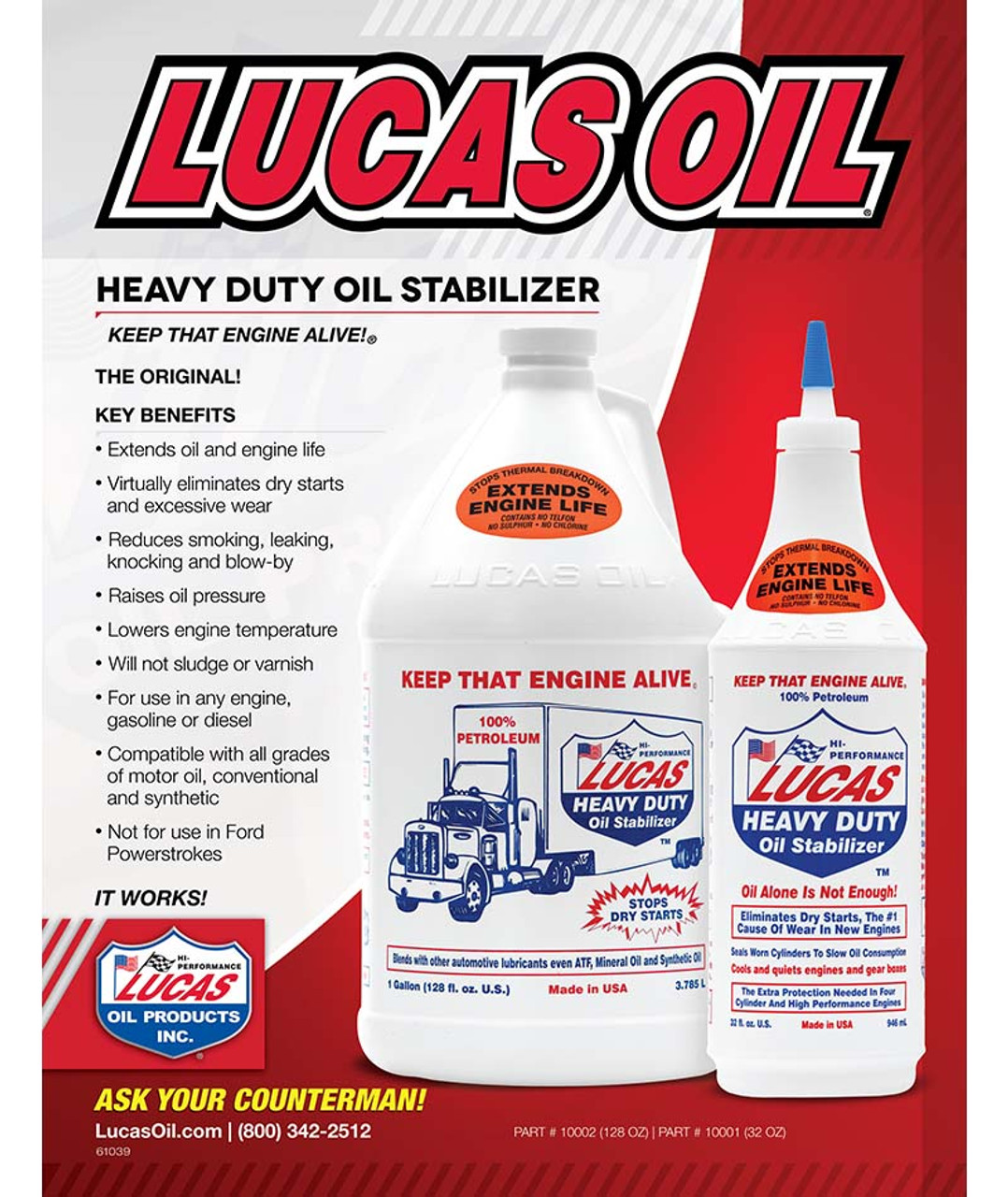 Lucas Heavy Duty Oil Stabilizer- 1 Gallon (10002)