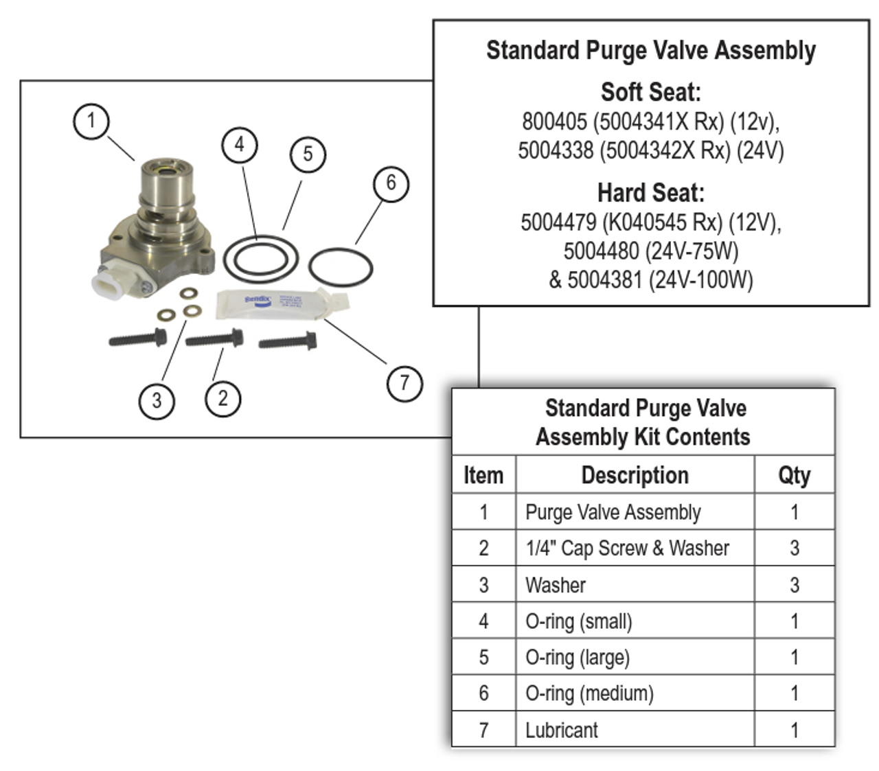 Bendix AD-9 Purge Valve Assembly w/ 24V Heater, Reman *Genuine Bendix* 5004342- replaces 109570