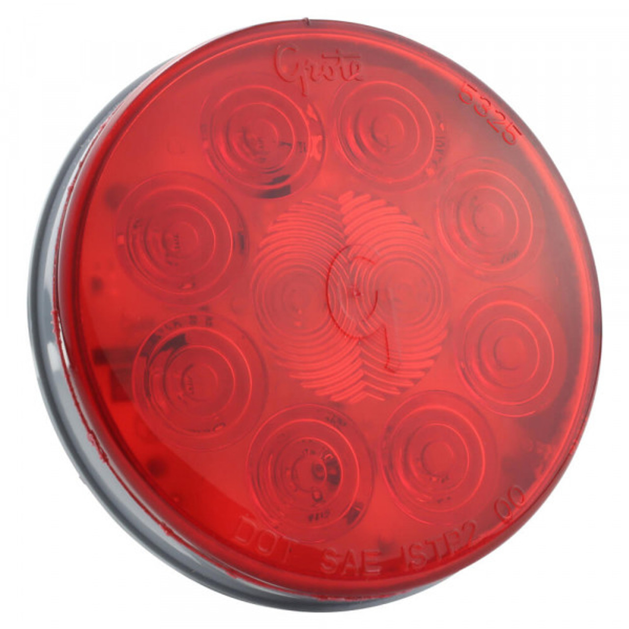 Grote 53552 4" Round SuperNova LED S/T/T Lamp- Red- 10 Diodes- Packard Plug