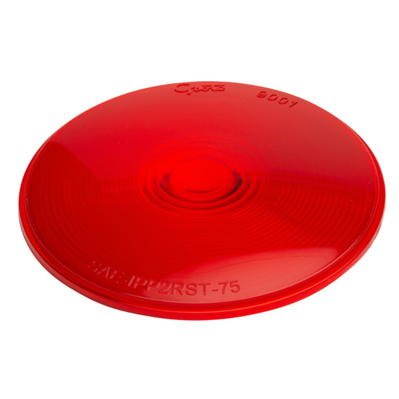 Grote 90012 4" Round Replacement Lens for Steel Sheel Lamps- Red