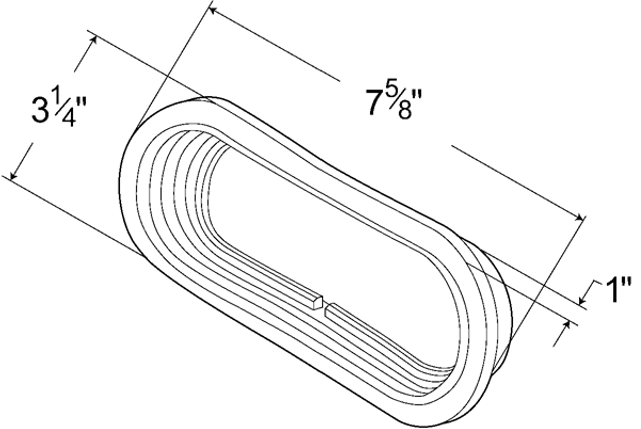 Grote 92420 6" Oval Grommet- Open Back