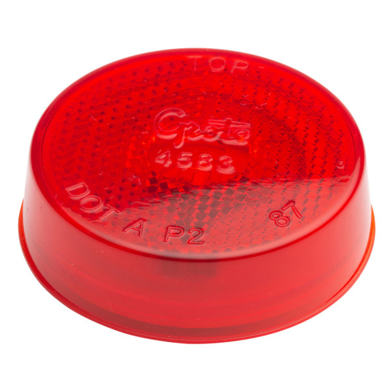 Grote 45832 2.5" Round Sealed Clearance / Marker Lamp- Red- Reflectorized- Incandescent