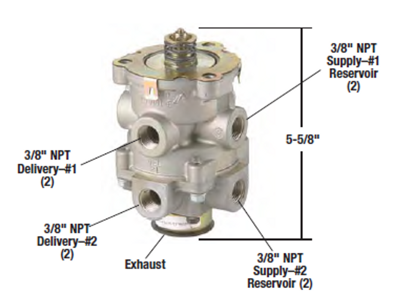 Bendix E-6 Foot Valve, Dual Brake Ports *Genuine Bendix* OR286171X- replaces 286171N *Coreless Reman*